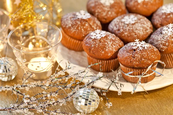 Kerstmis muffins — Stockfoto