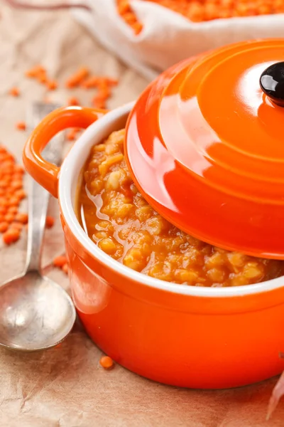 stock image Fresh lentil soup