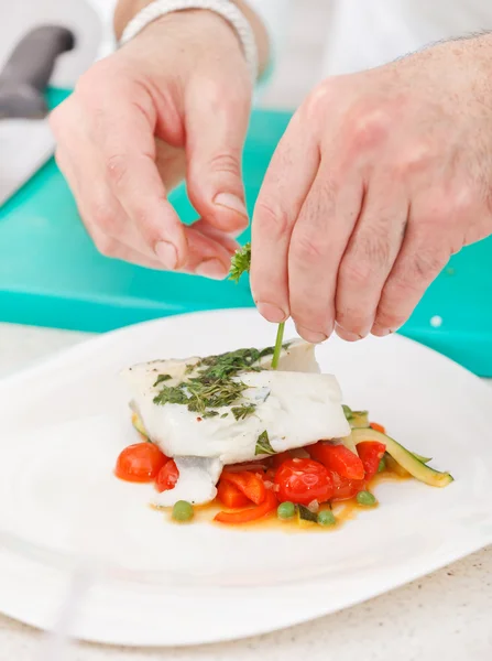 stock image Chef on the kitchen