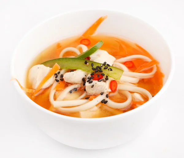 Zuppa di noodle di pollo — Foto Stock