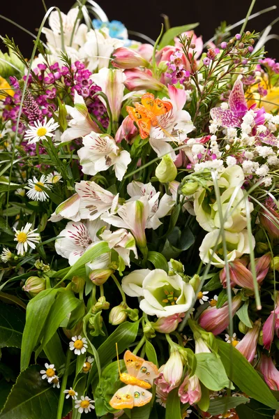 Bukett av färgglada blommor — Stockfoto