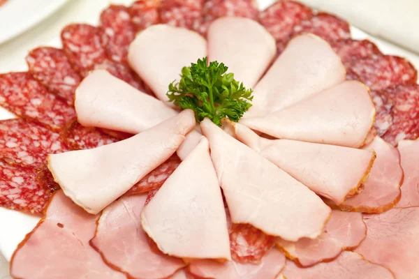 Carne en el plato — Foto de Stock