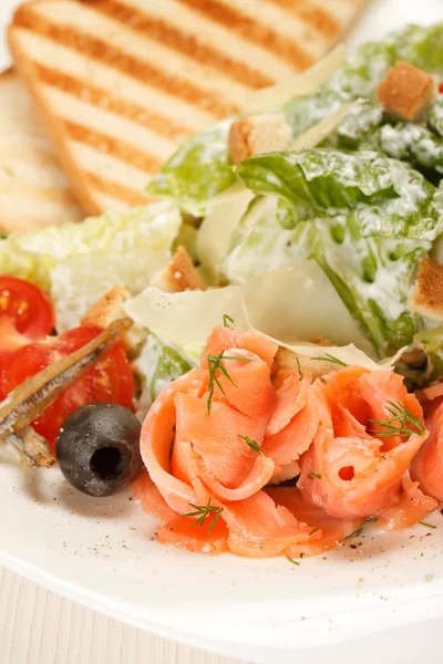 Appetizer with salmon — Stock Photo, Image
