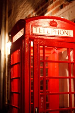 Old Style British Red Phone Boxes clipart