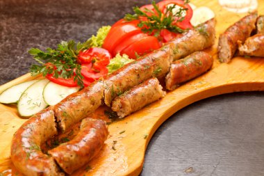 Grilled sausages clipart