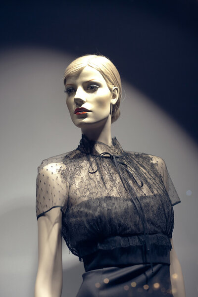 Fashion dress on mannequin isolated