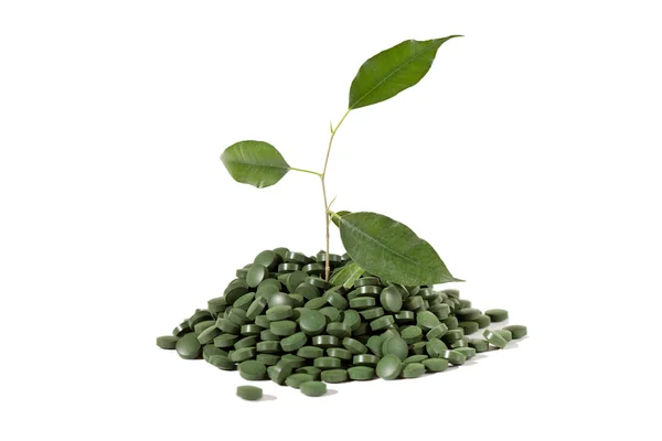 Pílulas verdes — Fotografia de Stock