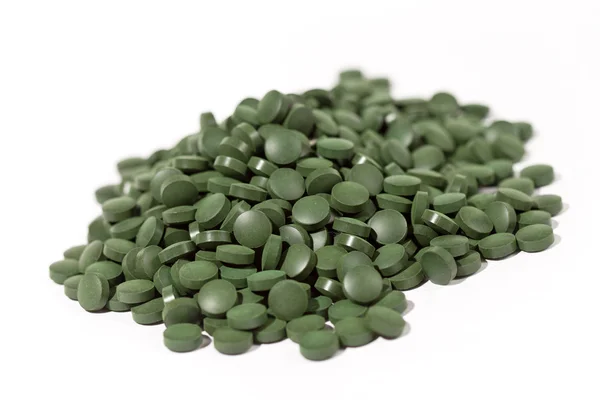 Groene pillen — Stockfoto