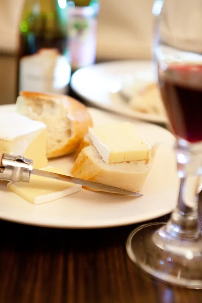 stock image Wine and cheese