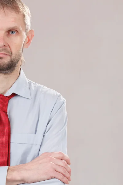Geschäftsmann mit roter Krawatte — Stockfoto