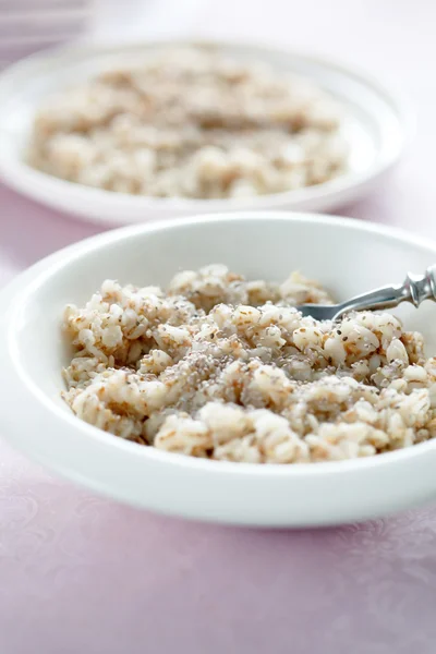 Hot porridge with fiber — Stock Photo, Image