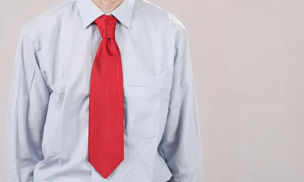 Empresário com gravata vermelha — Fotografia de Stock