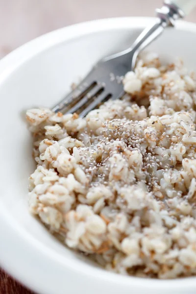 stock image Hot porridge with fiber