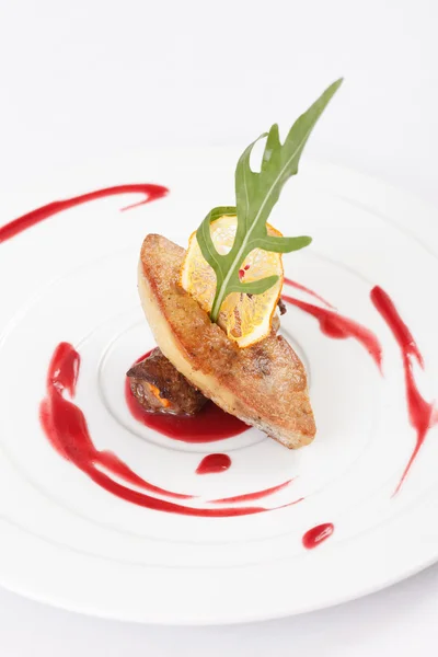 Foie gras con salsa —  Fotos de Stock