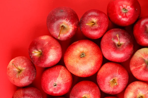 新鮮な赤いリンゴを背景に — ストック写真