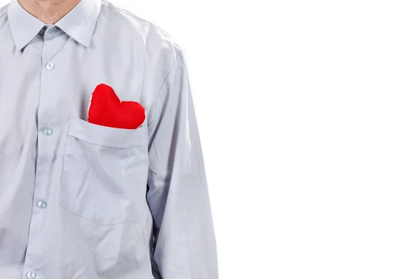 stock image Man with red heart