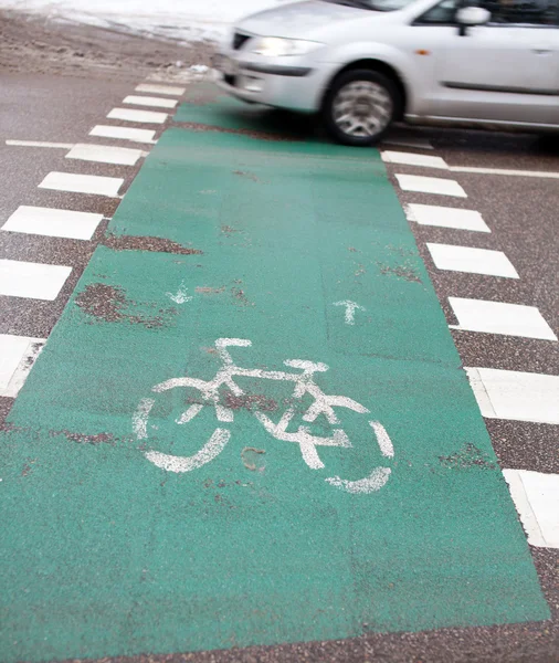 Велосипед дорожній знак — стокове фото