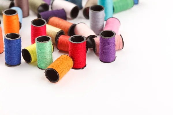 stock image Bobbins of lurex thread