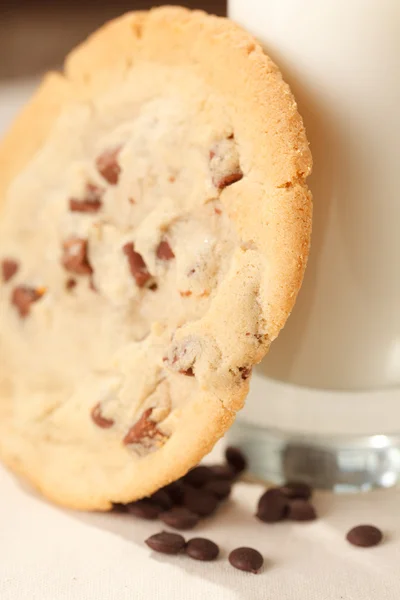 Stock image Milk with cookie