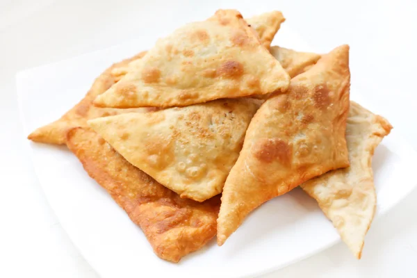 stock image Chebureks on the plate