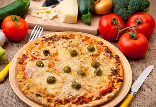 Domácí pizza — Stock fotografie