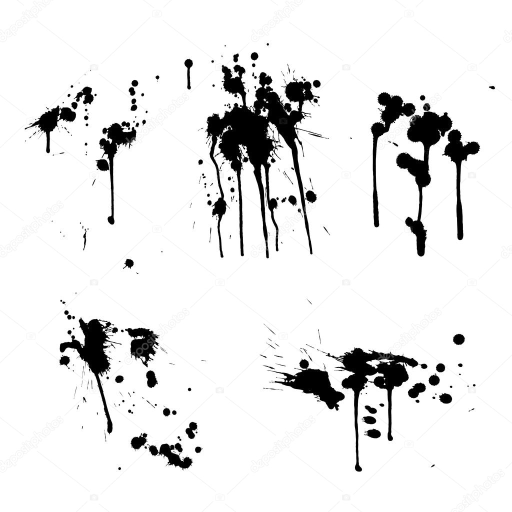Ink splashes — Stock Vector © nrey_ad #8839326