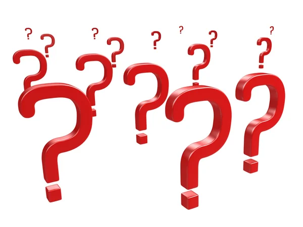Red question — Stock Photo, Image