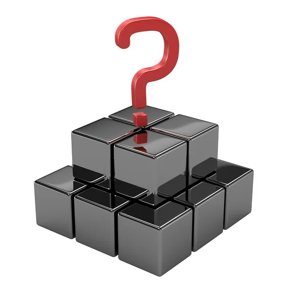 Питання і кубів — стокове фото