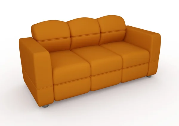 オレンジ色のソファ — ストック写真