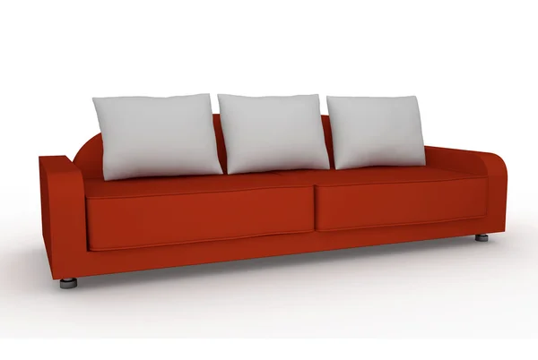 O sofá vermelho — Fotografia de Stock