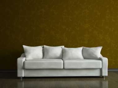 White sofa clipart