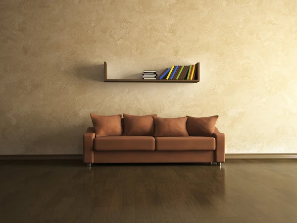 Brun soffa — Stockfoto