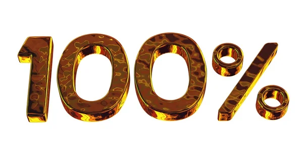 Gouden honderd procent — Stockfoto