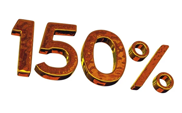 Een honderd vijftig gouden procent — Stockfoto