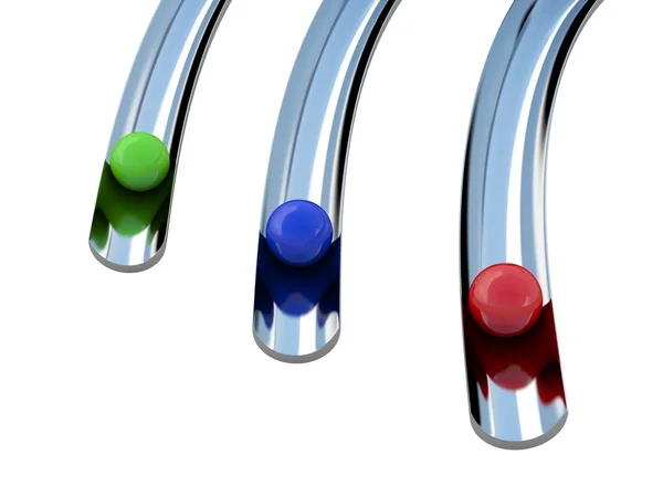 Tři barevné kuličky — Stock fotografie