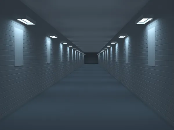 Długi korytarz — Zdjęcie stockowe