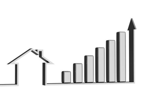 Wachstum der Verkäufe von Immobilien — Stockfoto