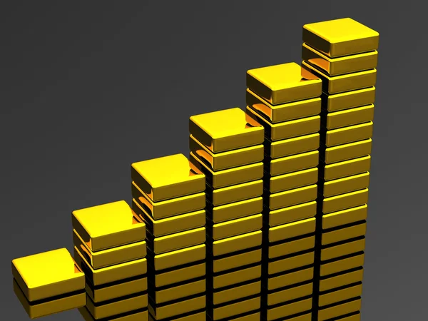 Gold graph — Stock Photo, Image