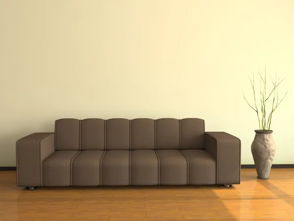 Interior with the big sofa — Stock Photo, Image