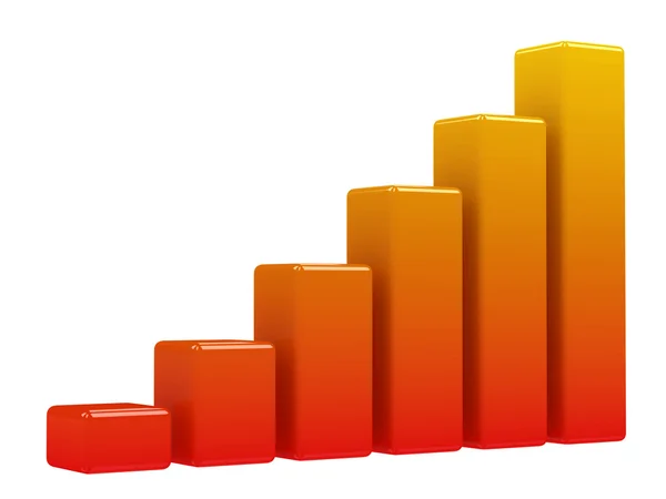 Bright red graph — Stock Photo, Image