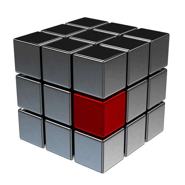 赤い立方体 — ストック写真
