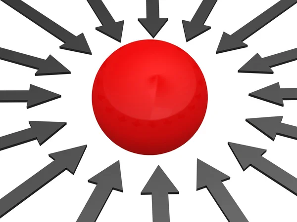Küre kırmızı — Stok fotoğraf