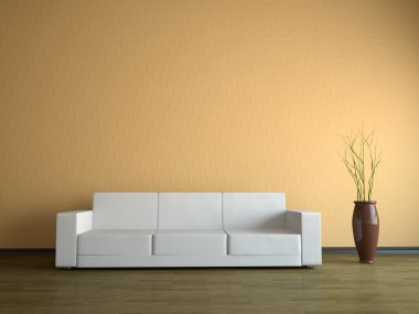 White sofa clipart