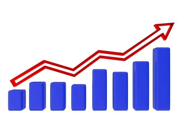 Kék grafikon — Stock Fotó