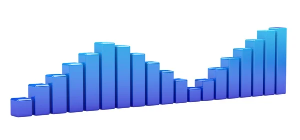 Bright blue graph — Stock Photo, Image