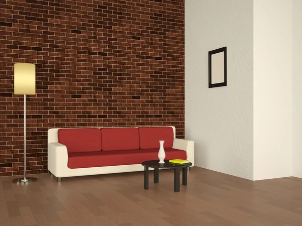 Interior con sofá — Foto de Stock