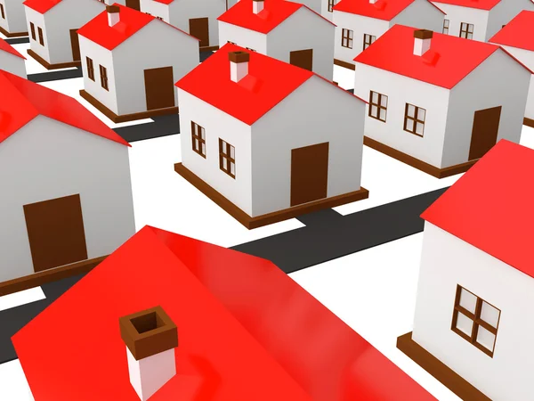 Många små hus — Stockfoto