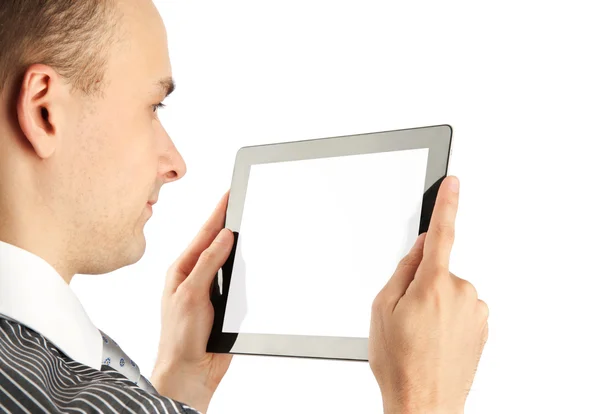 Homem usando computador tablet — Fotografia de Stock