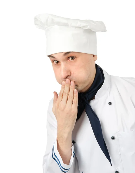 Chef. Isolato su sfondo bianco — Foto Stock