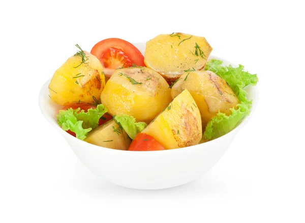 Rostad potatis med grönsaker — Stockfoto